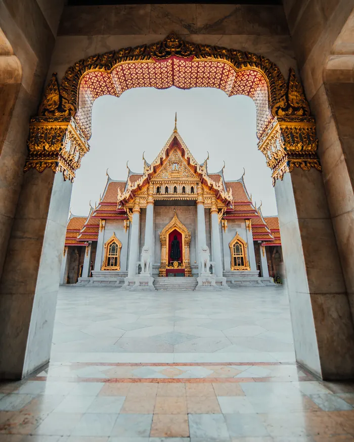 Ornate Marble Temple in Bangkok